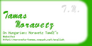 tamas moravetz business card